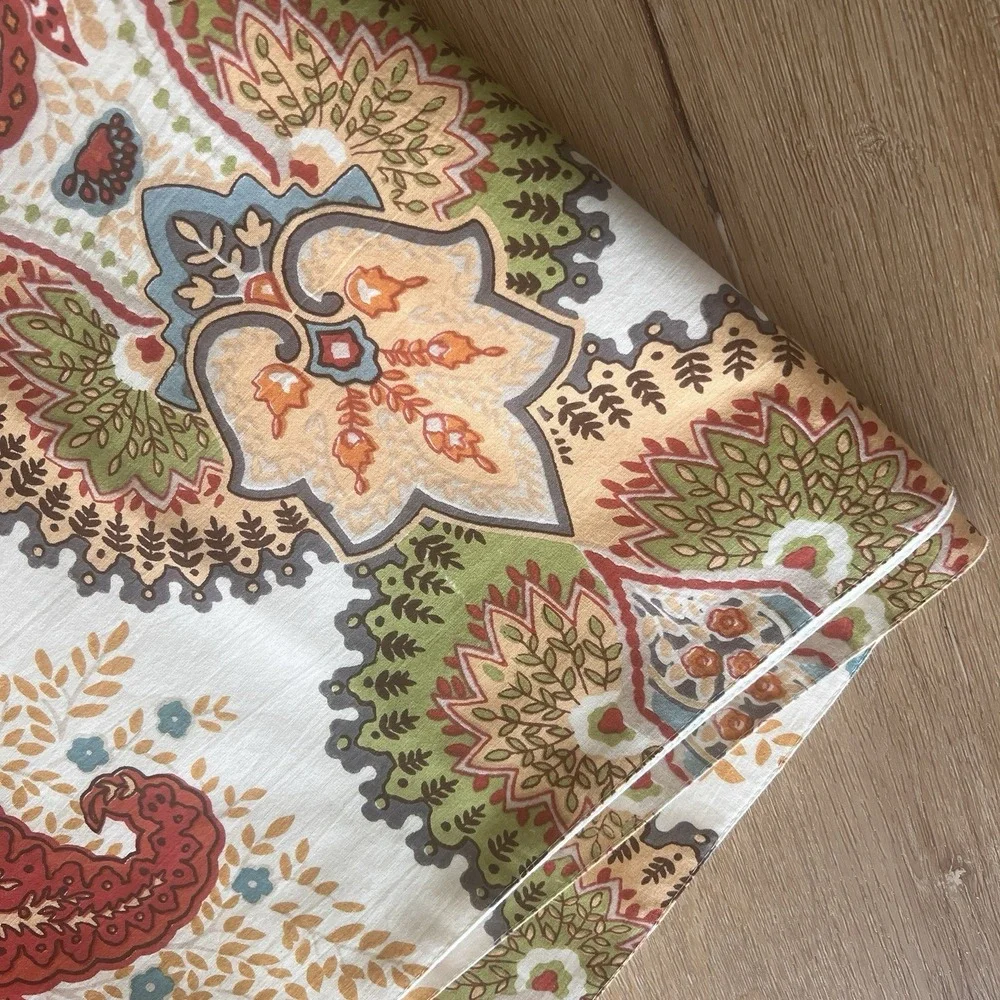 Pottery Barn Paisley Table Runner 18 x 108 inch Extra Long‎ Multicolor Cotton